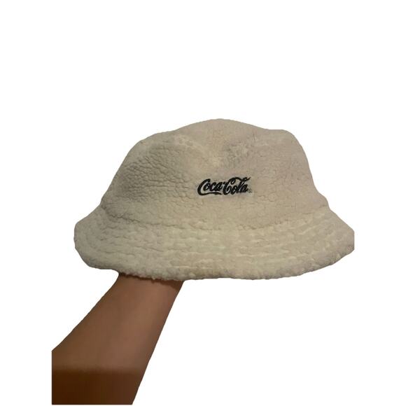 Official Coca Cola Sherpa Bucket Hat OS White - Picture 1 of 5